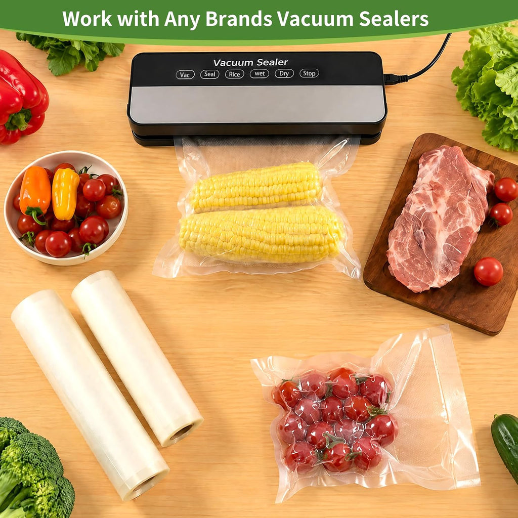 Quart 8"x12" Vacuum Sealer Bags 200ct for Food Storage