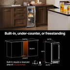 15 Inch Beverage Refrigerator - 100 Cans Beverage Cooler