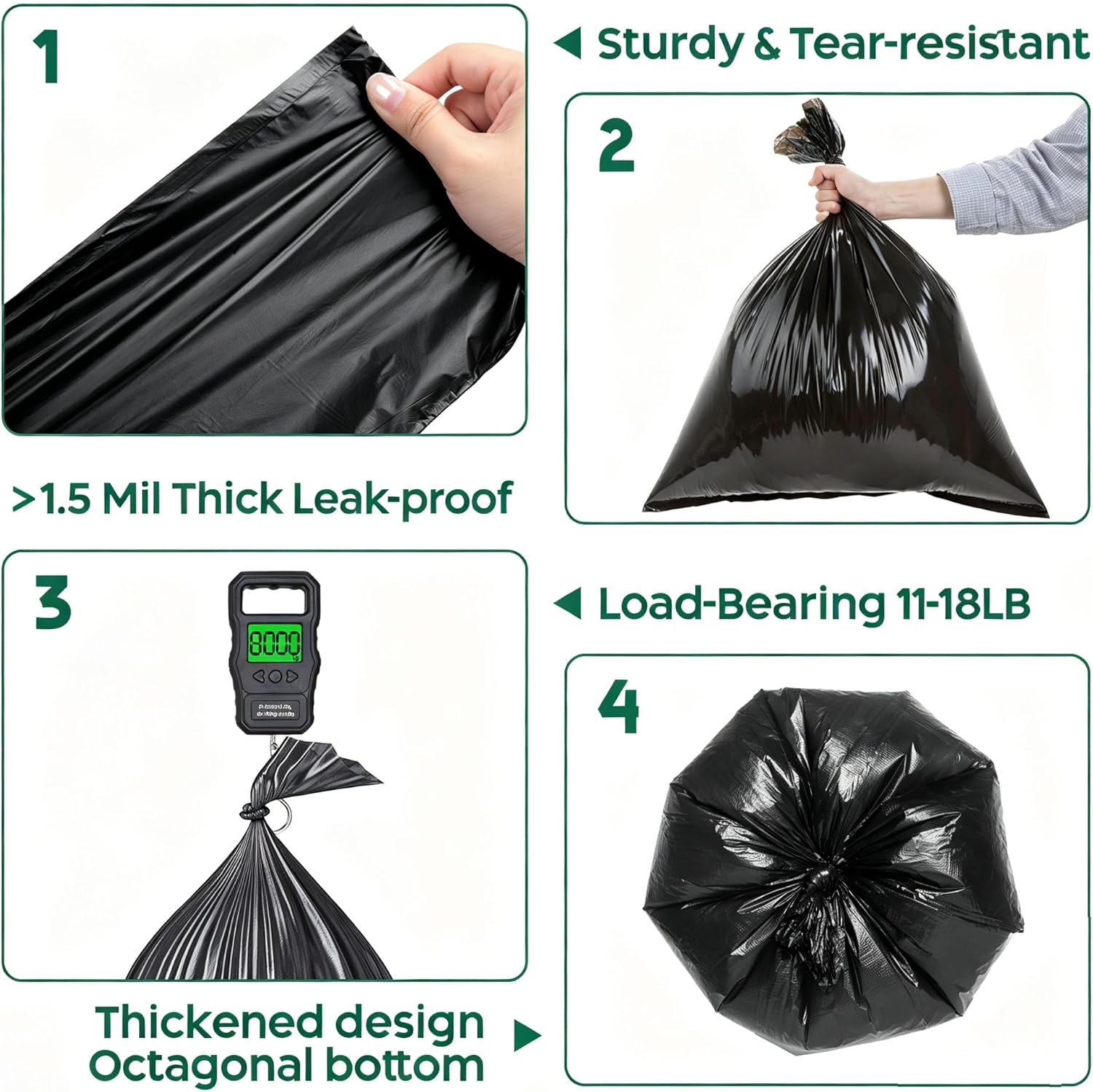 120 Portable Camping Toilet Bags, Biodegradable Compostable 5-8 Gallon | Emergency Camp Potty Poop Bags, Thickened