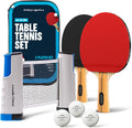 Portable Ping Pong Set with Retractable Ping Pong Net for Any Table, All-in-One Table Tennis Set with Ping Pong