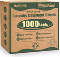 1000 Loads Mega Pack Laundry Detergent Sheets, Fresh Scent