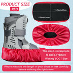 2 Pcs Air Cam Walking Boot Covers Waterproof, Red, Large