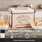 Bread Proofing Box Folding with 50-113℉ Temp Control & 48H Timer Warming