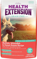 Grain Free Buffalo & Whitefish Dry Dog Food - 30+ Superfoods and Probiotics for All Life Stages, 4 lb Bag
