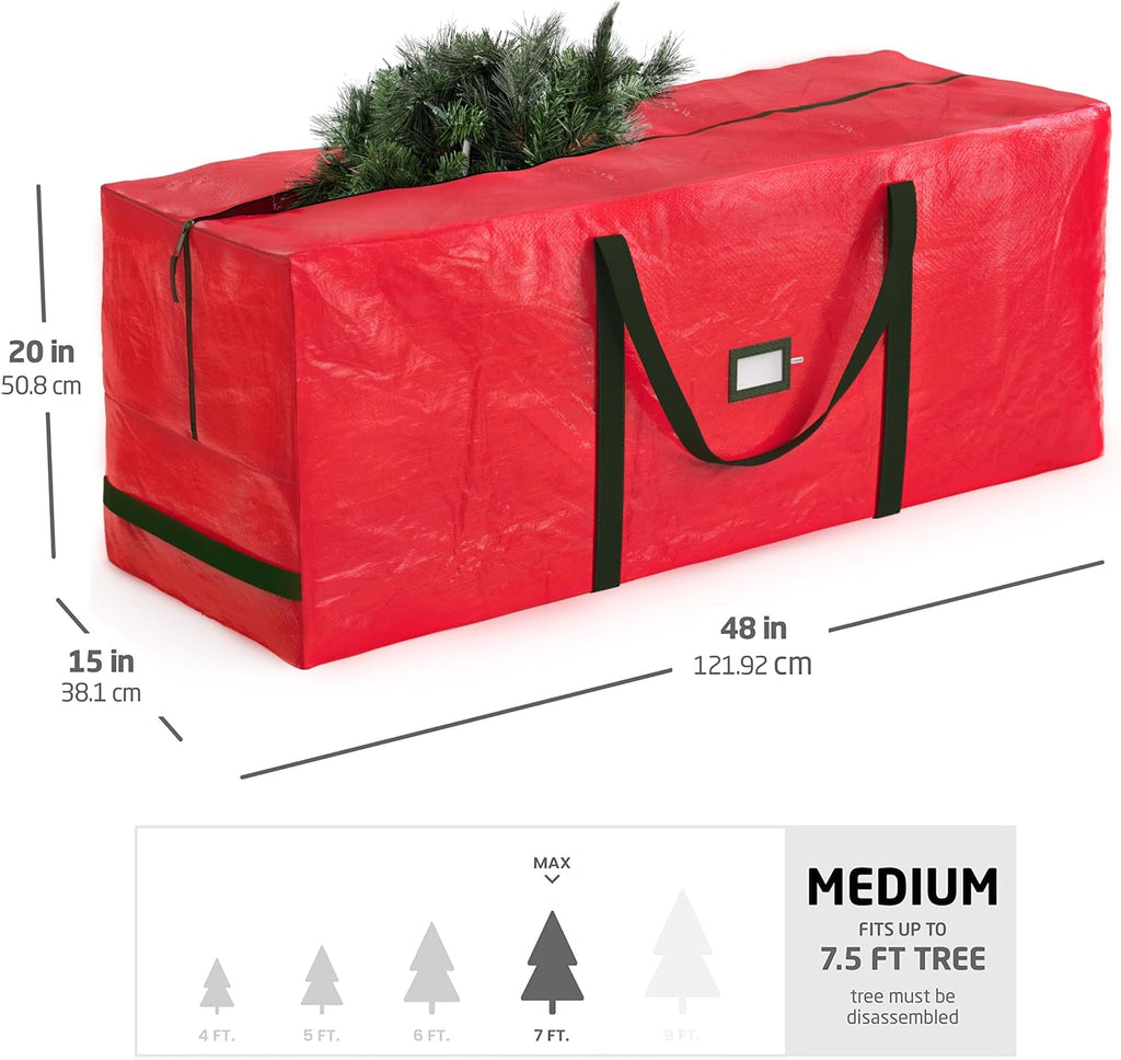 Christmas Tree Storage Bag - Fits 7.5 Ft Artificial Trees - Plastic, Waterproof Christmas Tree Bag For Storage Box