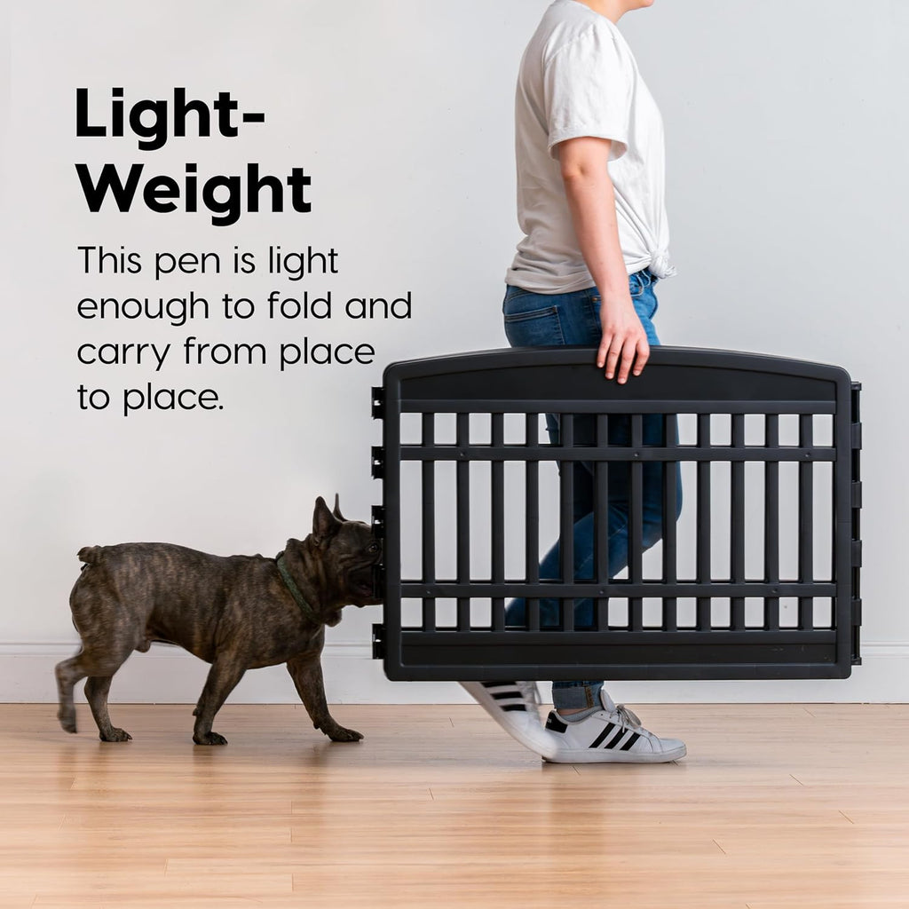 Dog Playpen 24" 4-Panel Puppy Playpen, 35 x 35 x 24, Dog Playpen, Dog Play Pen Indoors, Pet Fence, Puppies/Small