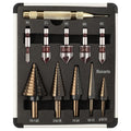 Rocaris 5 Pack Step Drill Bit & 5 Pack Countersink Drill Bit Set with Case