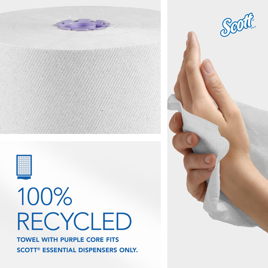 Hard Roll Paper Towels, Bulk, 6 Rolls x 700' (58423)