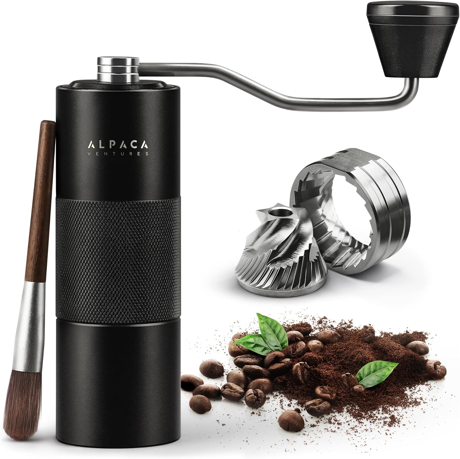 Premium Manual Coffee Grinder for Espresso, Pour Over & French Press with Stainless Steel Conical Burr, Precision