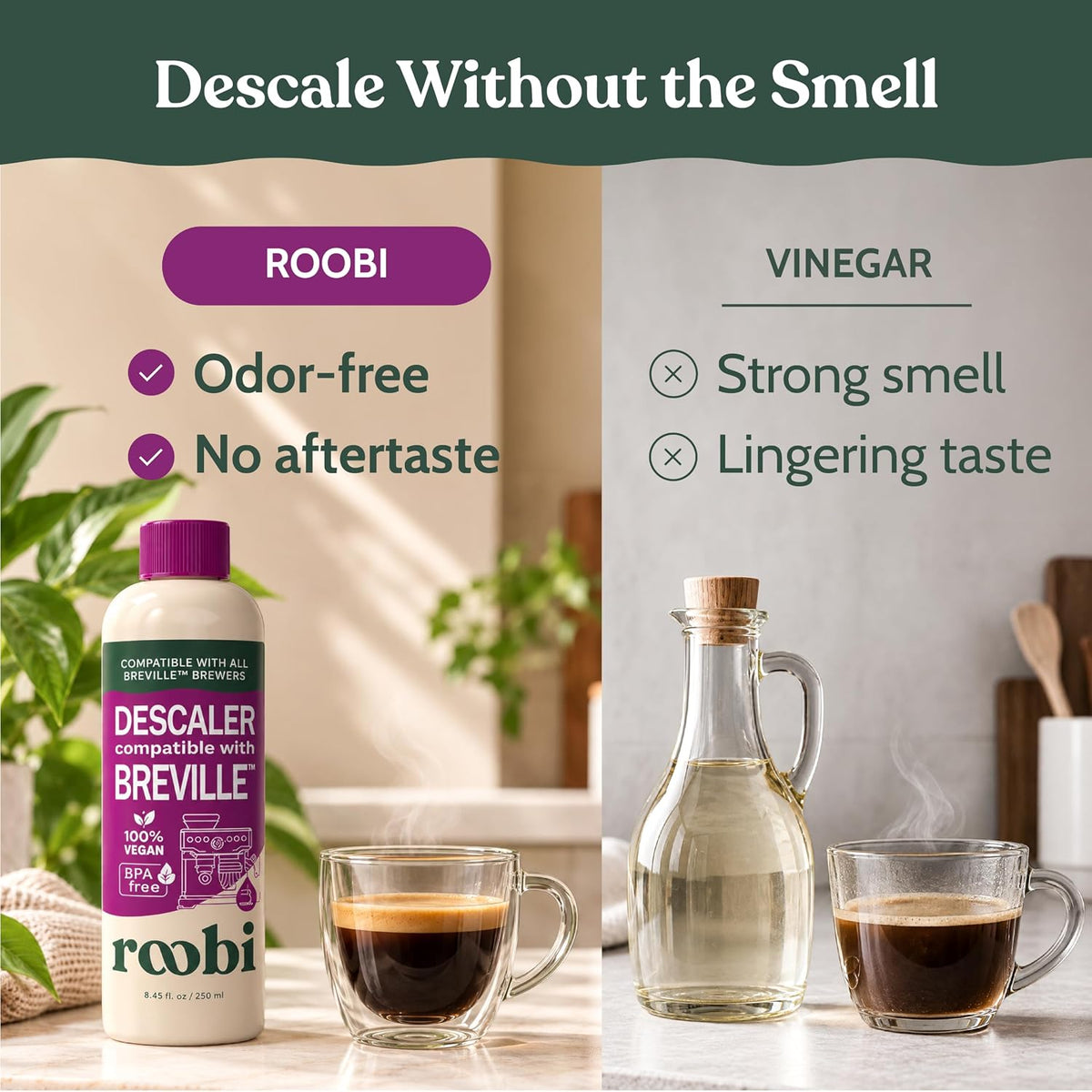Roobi Breville Compatible Descaling Solution, 2 Pack