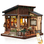 DIY Miniature House Kit Japanese Coffee Shop Dollhouse