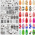 6 Pcs All Holiday Nail Art Plates Stamping Set for DIY Print