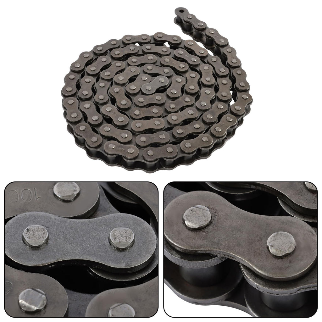 waltyotur #100 10 Feet Roller Chain with Connectors Carbon Steel Chain