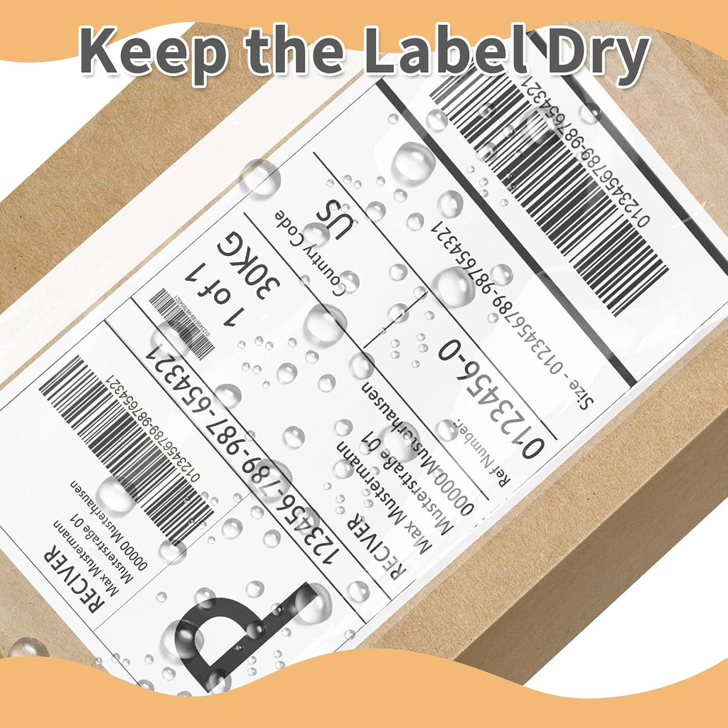 6" x 9" Shipping Label Sleeves Plastic Envelopes Self-Adhesive Top Loading Packing List Envelopes, Clear Mailing