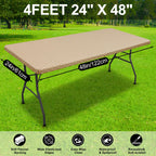 Rectangle Table Cloth, Waterproof Plastic Table Cover for 4FT Tables