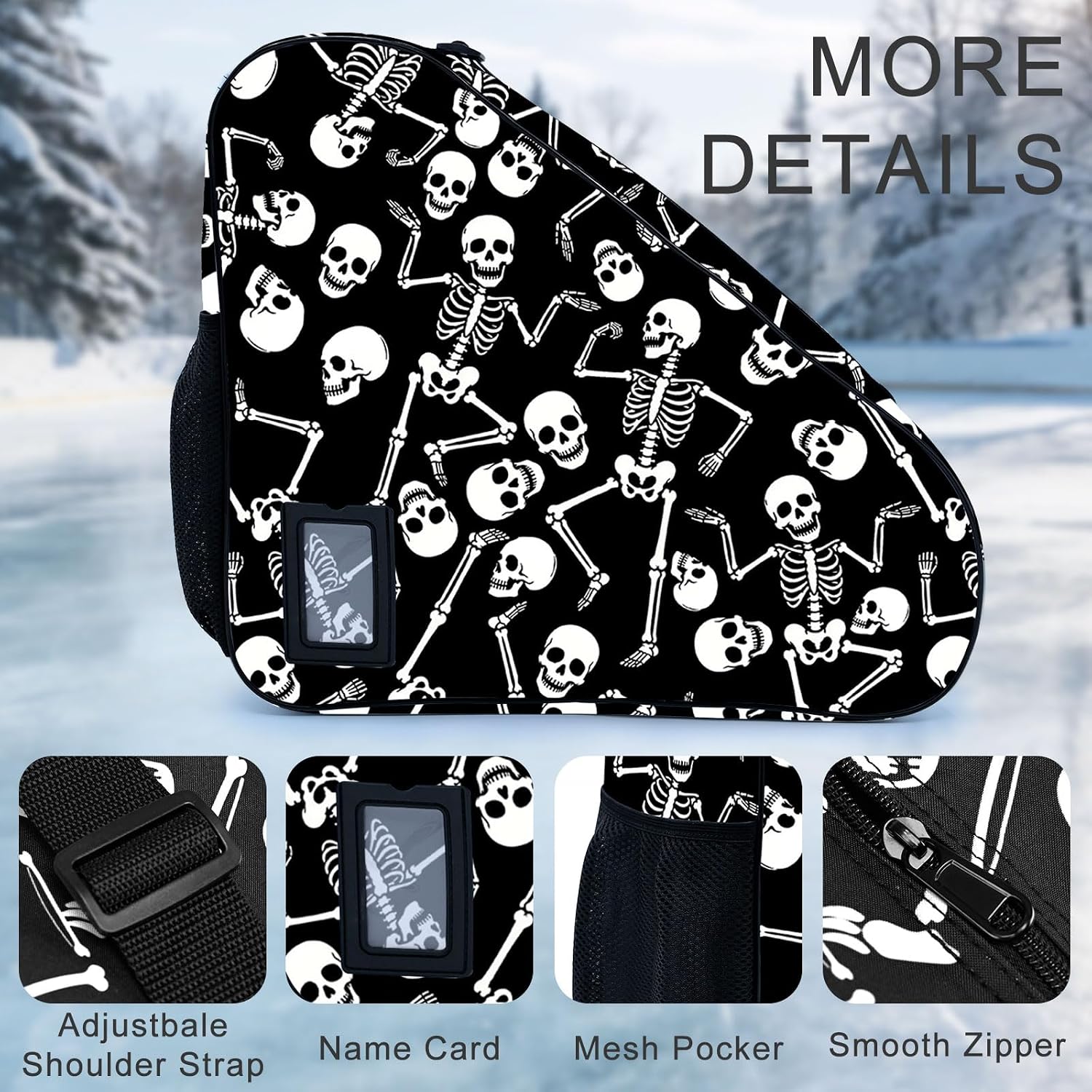 Camo Print Skate Bag For Ice Roller Inline Skates With Adjustable Shoulder Strap Fit Women Men Adults