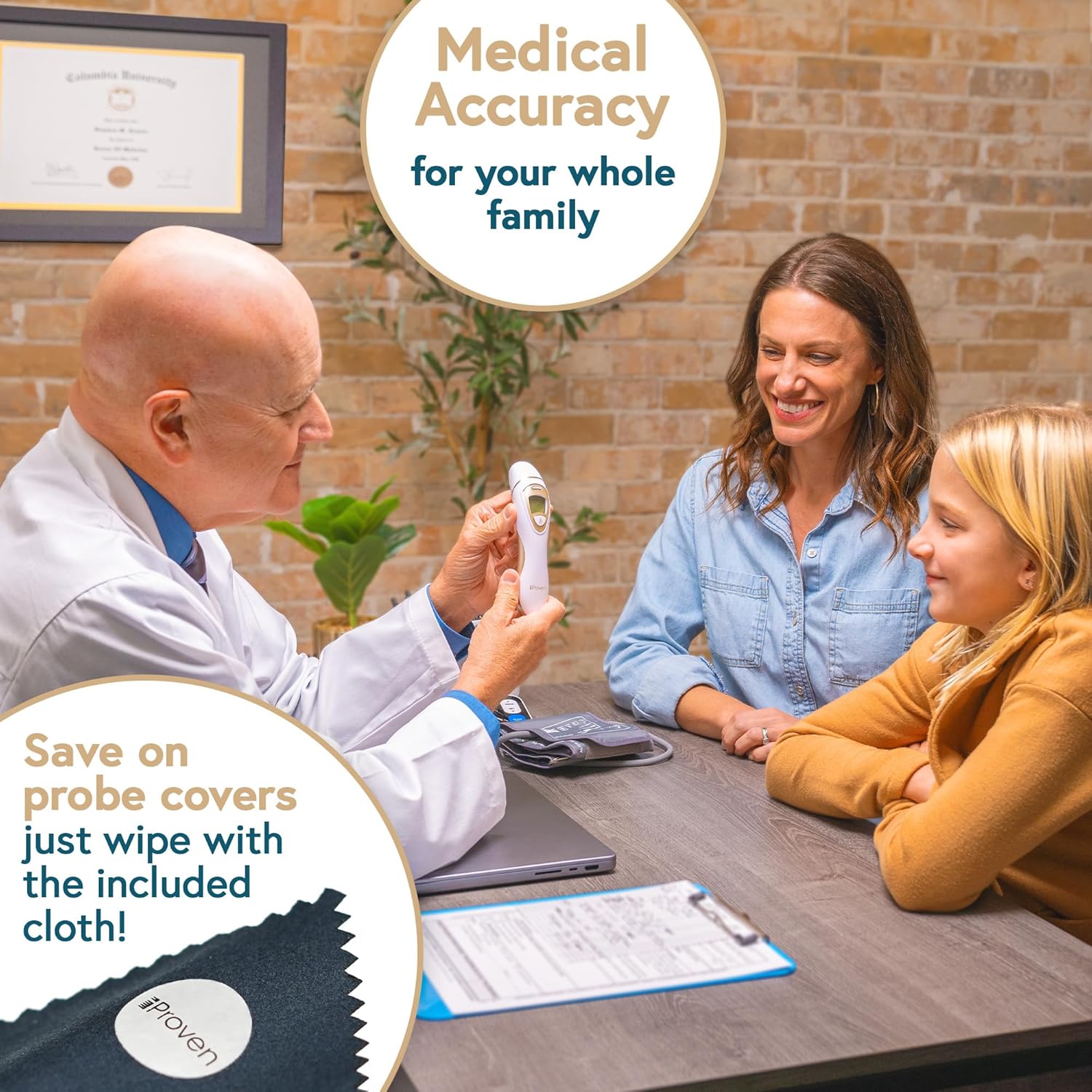 Pro Series | Ear Thermometer with Non-Touch Forehead Function | Superior Accuracy for Adults, Kids, Babies | Premium