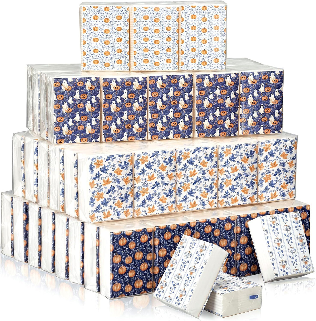 20 Pack Fall Pocket Tissues Packs Travel Size Bulk, Elegant