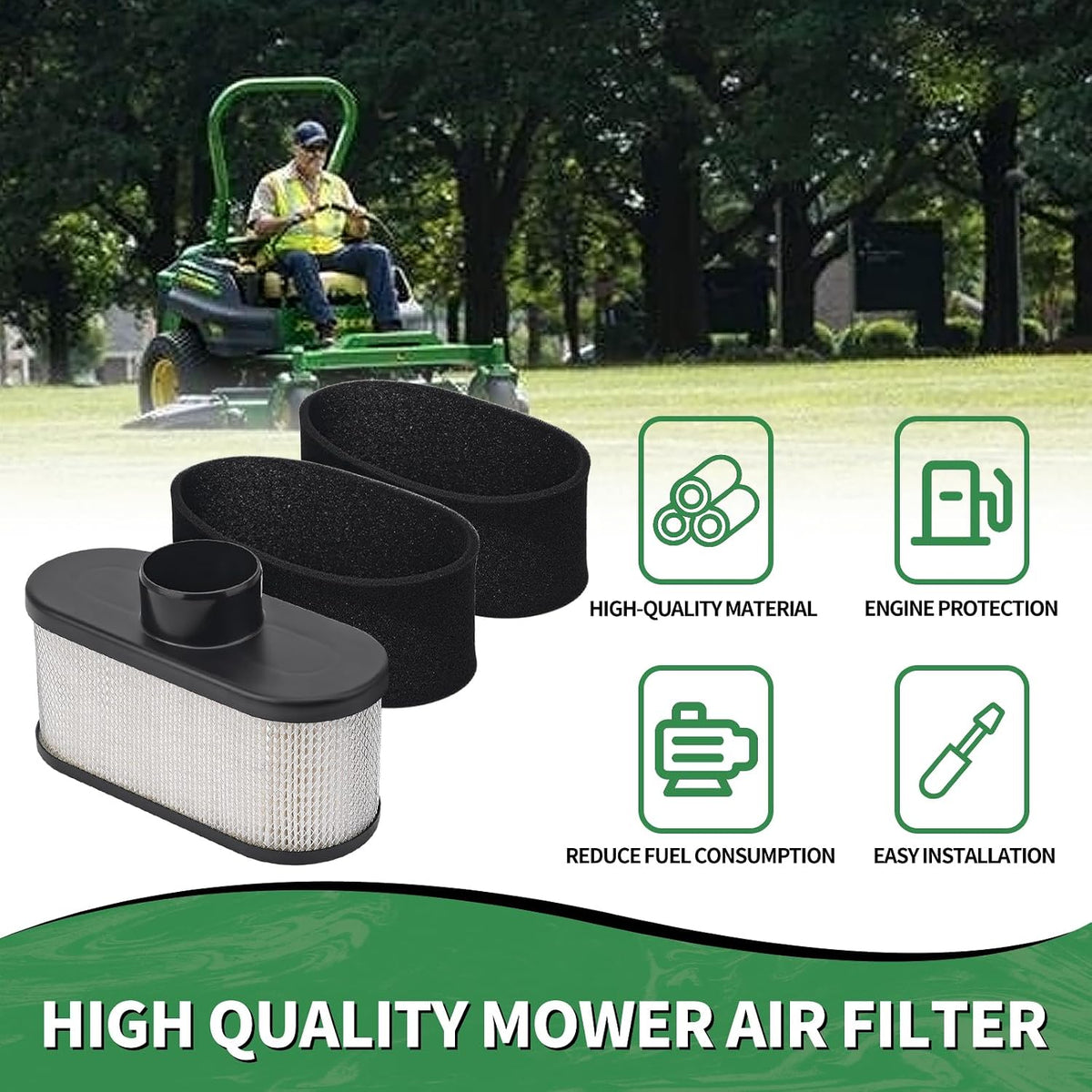 6 Packs 11013-0752 Air Filter FR691V with Pre Filter 11013-7046