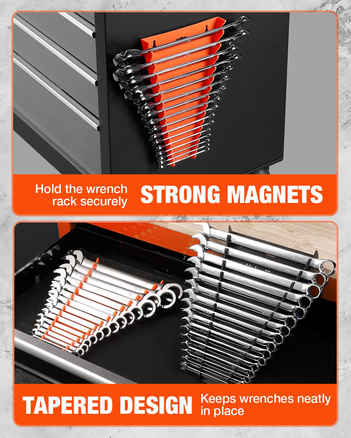 2-Pack Wrench Organizer, 32-Slot