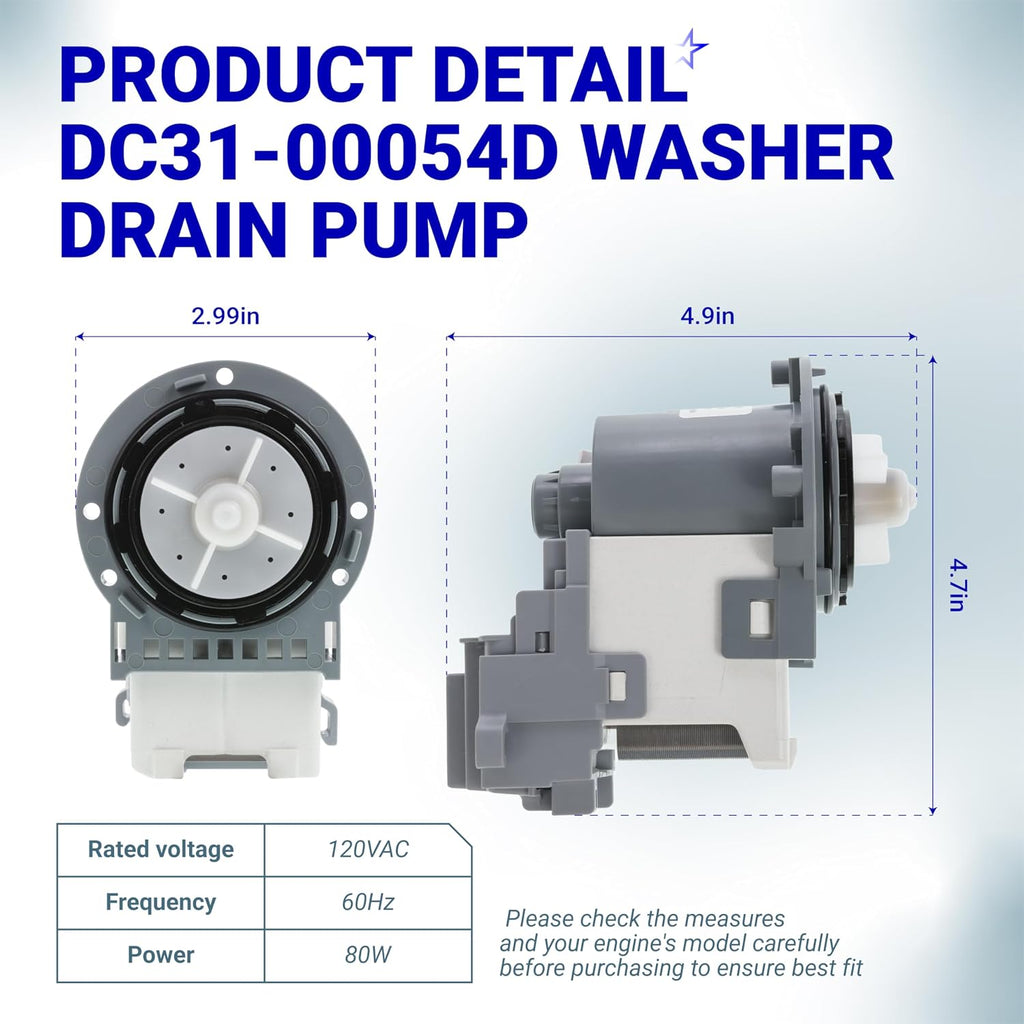 [UPGRADED] DC31-00054D PX3516-01 DC31-00187A Washer Drain Pump For Samsung