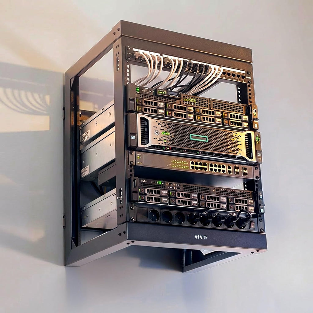 VIVO Black 12U Wall Mounted Server Rack Cabinet, MOUNT-SC12U