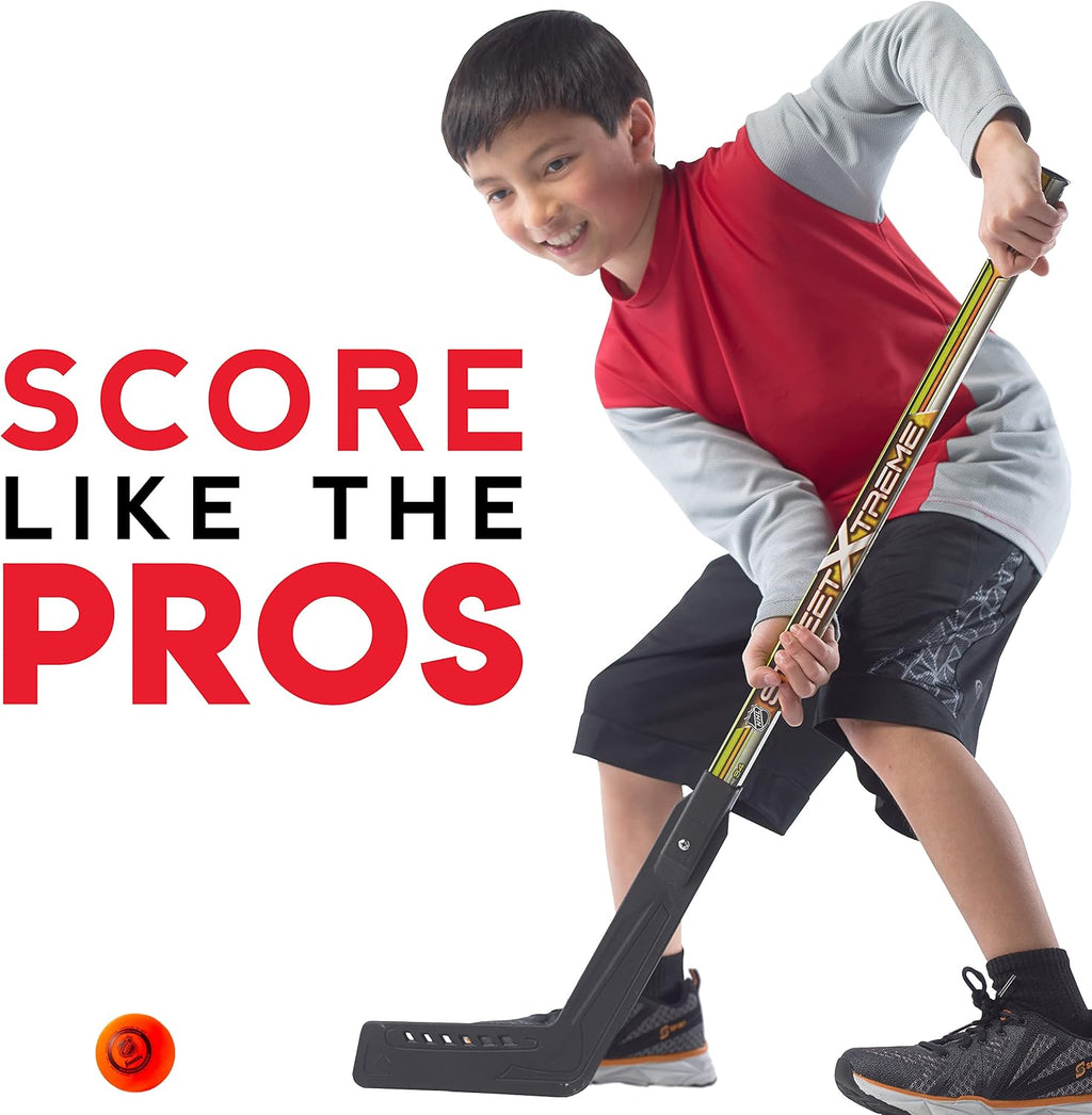 Franklin Sports NHL Kids Street Hockey Stick Set - Includes (2) Youth Street Hockey Sticks + (1) Outdoor Roller