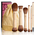 6Pcs Double-Ended Makeup Brushes Travel Kit with Bag