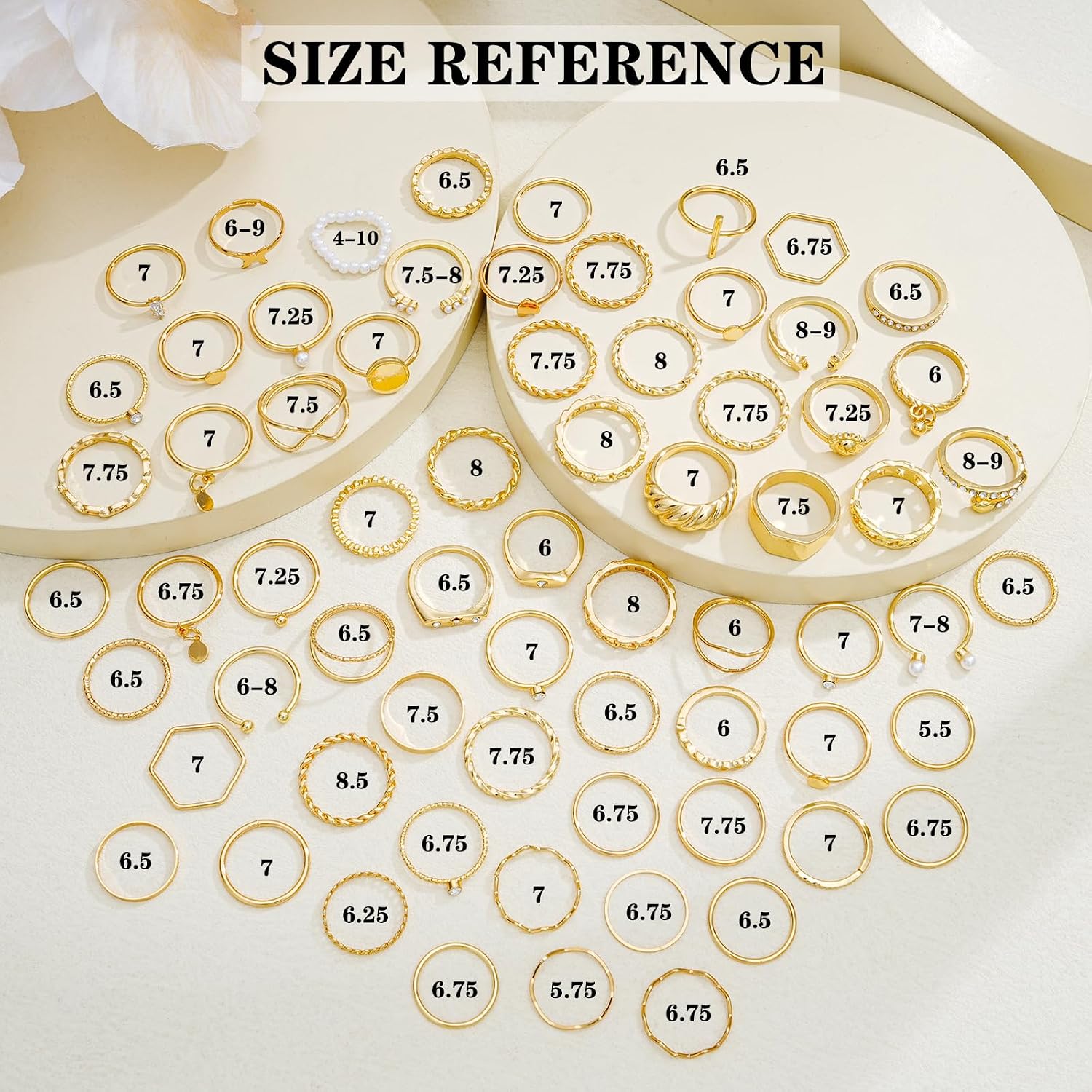 68 Pcs Gold Knuckle Rings Set for Women, Stackable Boho Joint Finger Midi Rings Silver Hollow Carved Crystal Stacking