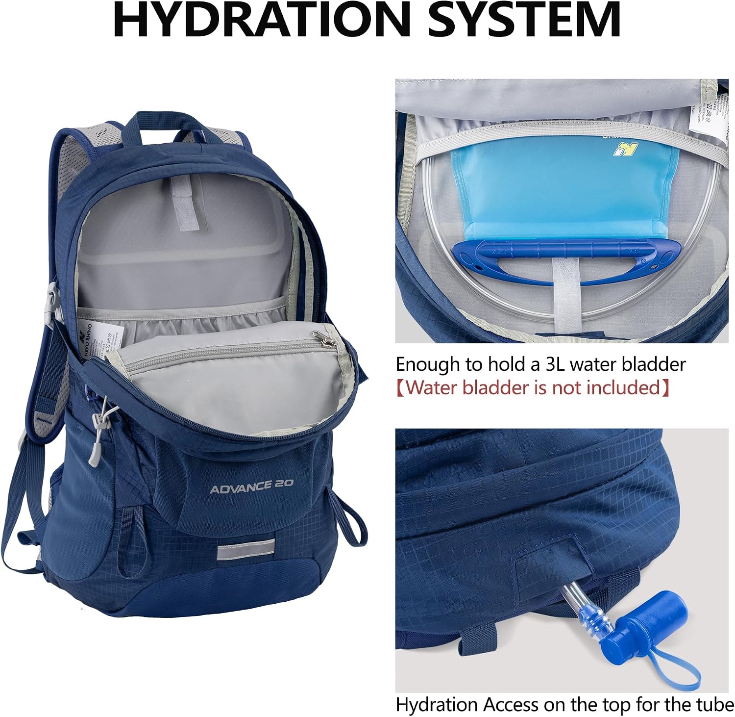 20L Small Hiking Backpack with Rain Cover | Internal Frame, Ventilated Back Panel, Water-Resistant, Short-Distance