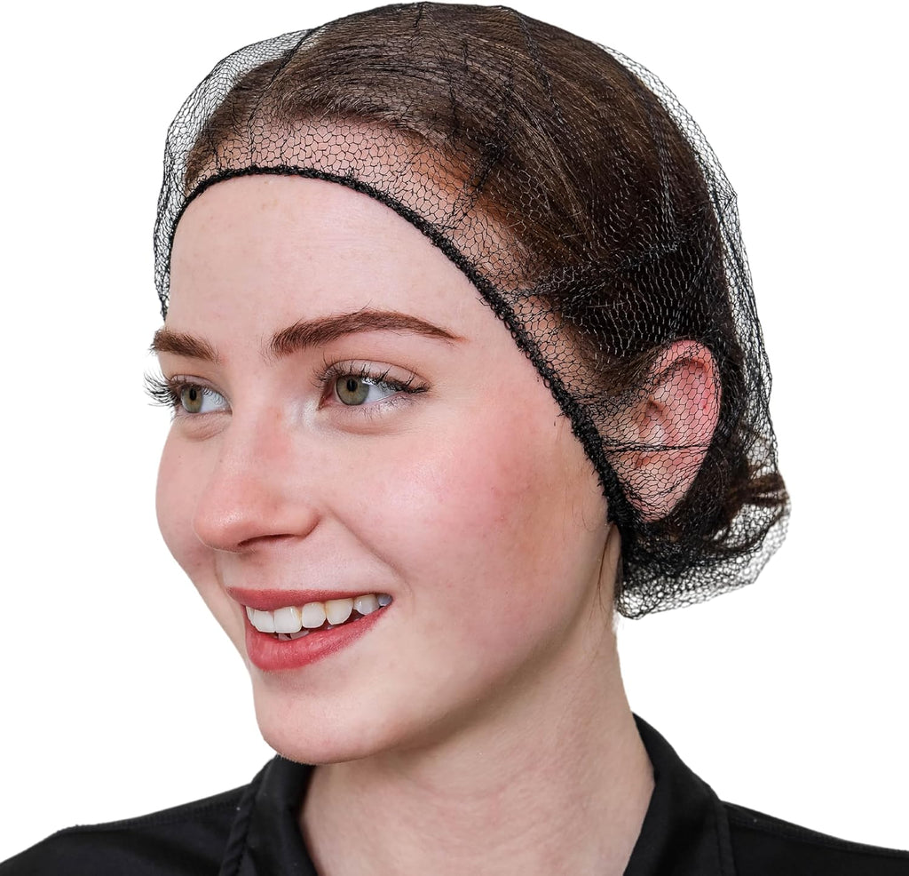 Disposable Honeycomb Nylon Hair Nets | Breathable | [BLACK | BLUE | BROWN | WHITE |18”|21”|24”|28”]