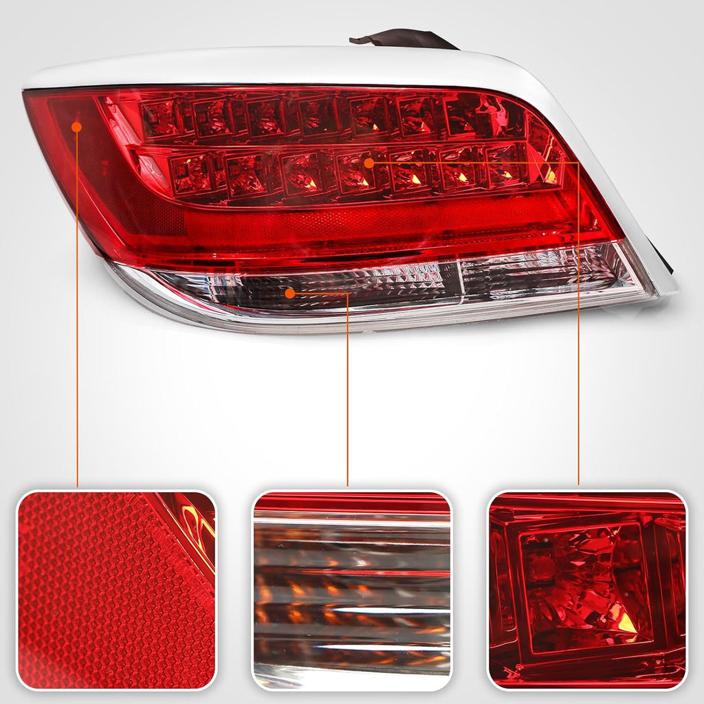 FIONE Tail Light Assembly Compatible with Buick Lacrosse 2010-2013 LH