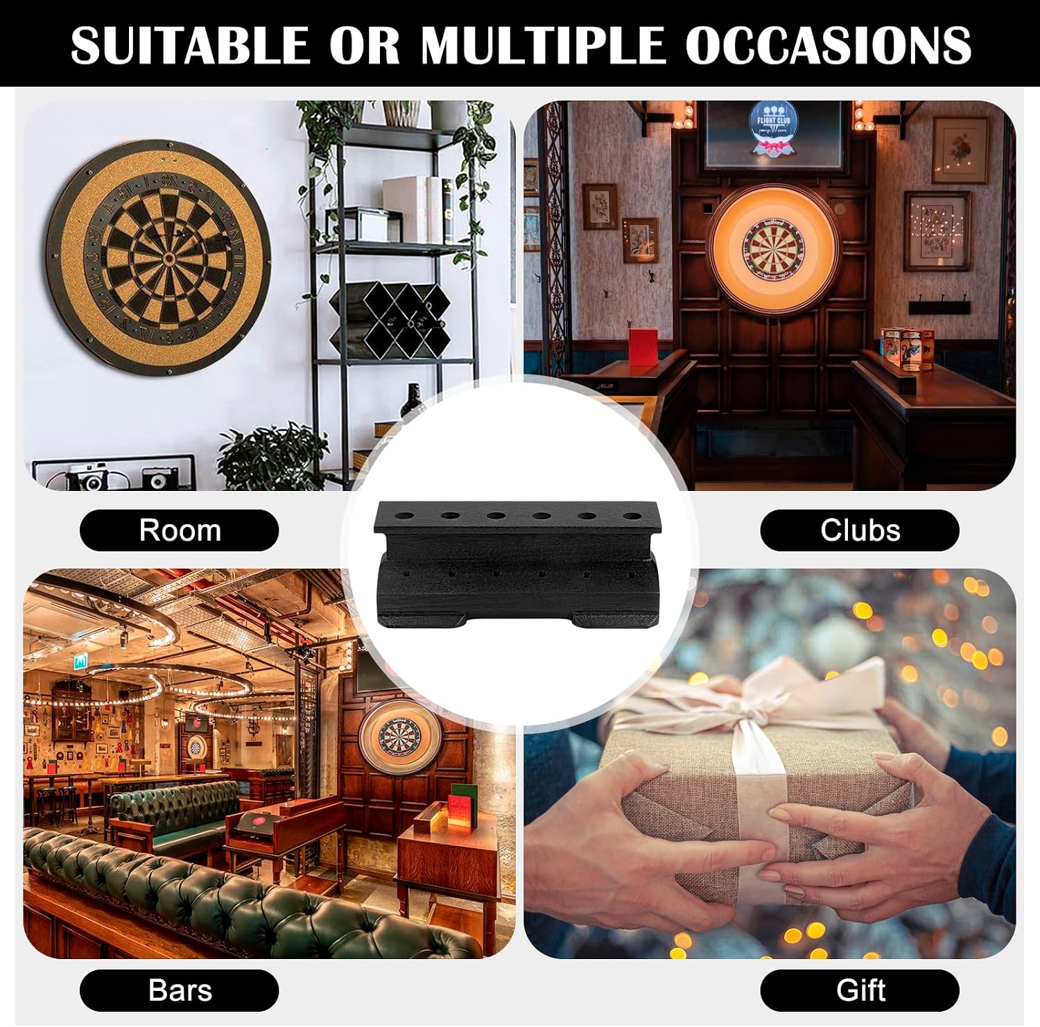2 in 1 Wooden Dart Holder and Wall Dart Holder, Decoration Dart Holder, Display Rack for Darts Holder, Dart Holder