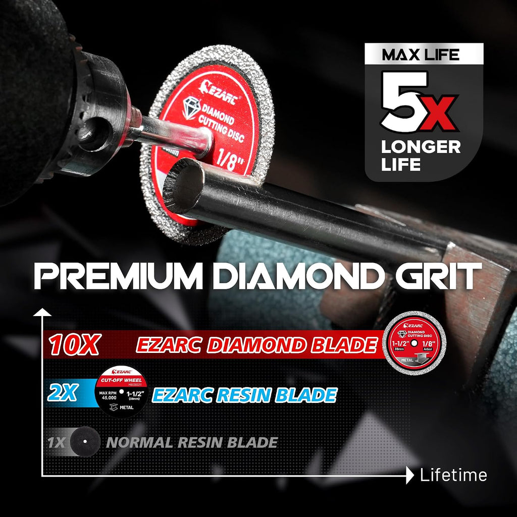 EZARC Durable 1-1/2 Diamond Cutting Wheels for Metal 3-Pack