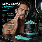 Men's Face Scrub Eucalyptus Exfoliating Facial Scrub for Men Exfoliator