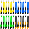 24 Pack Box Cutter Retractable, 9mm Utility Knife, Razor Knife