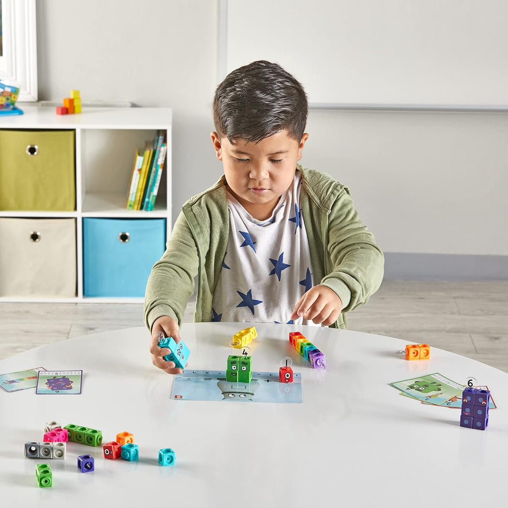 MathLink Cubes Numberblocks 1-10 Activity Set, 30 Preschool Learning Activities, Counting Blocks, Linking Cubes