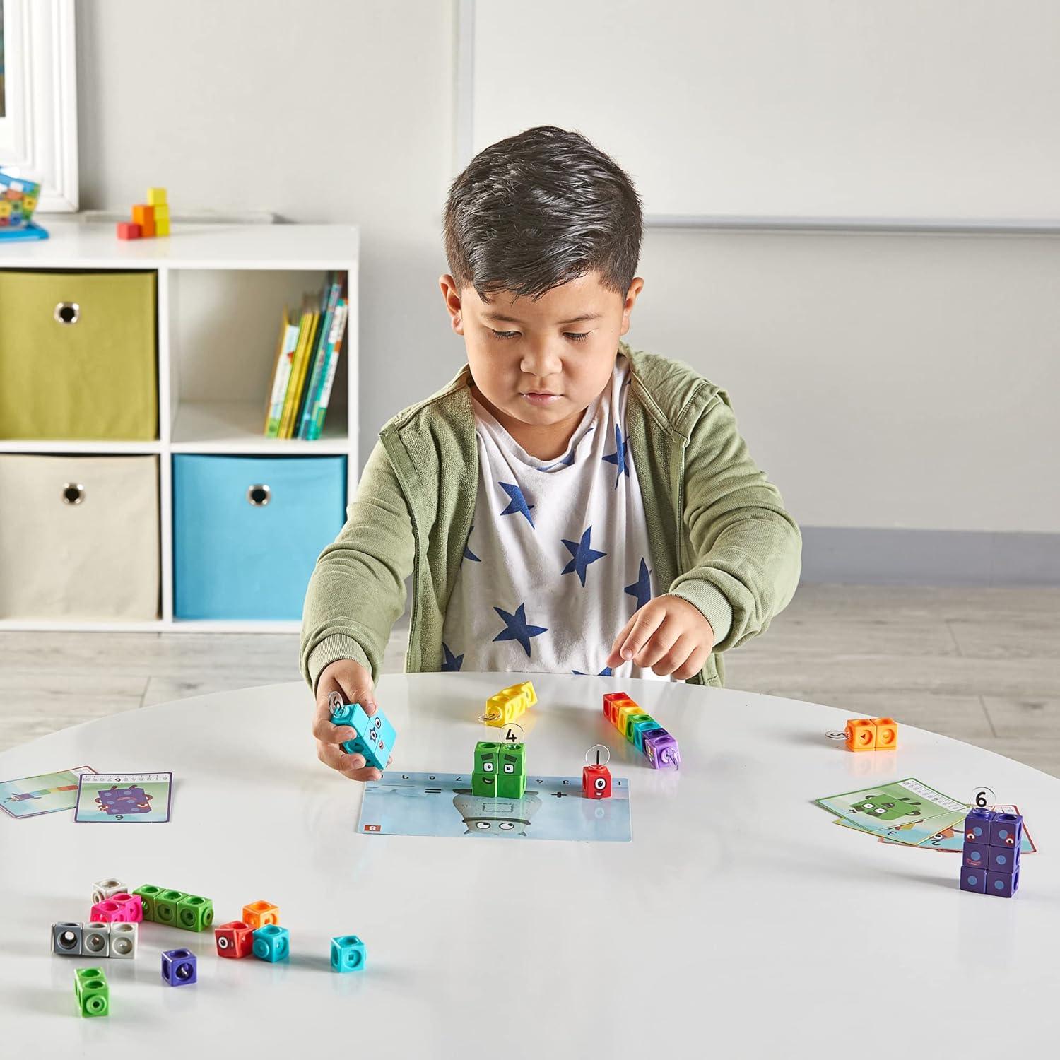 MathLink Cubes Numberblocks 1-10 Activity Set, 30 Preschool Learning Activities, Counting Blocks, Linking Cubes