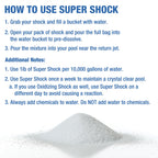 Super Pool Shock | Pro-Grade Chlorine Shock, Quick-Dissolving, Fast-Acting 68% Cal-Hypo Granular Pool Shock | 24 x
