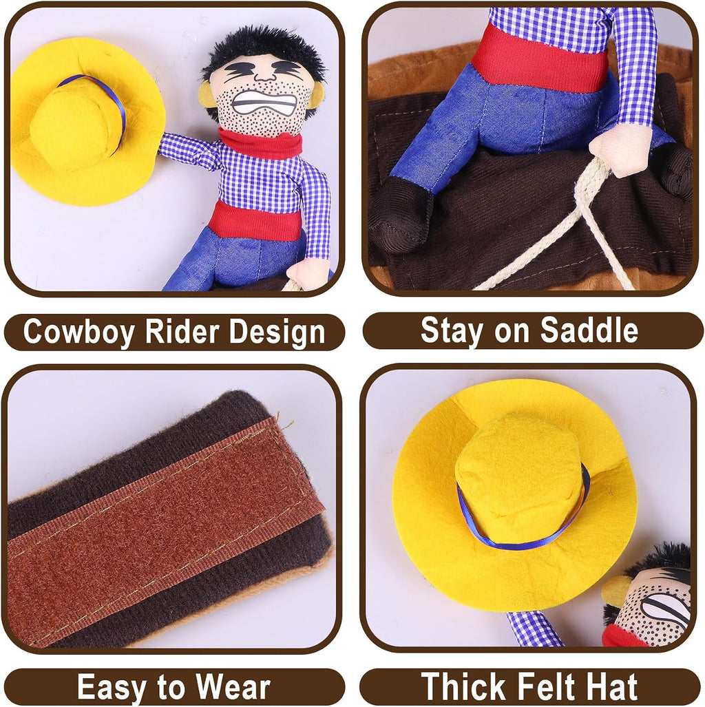 Dog Cowboy Costume, Dog Halloween Costumes Cowboy Rider Dog Costume Funny Dog Costume for Small Medium Large X-Large
