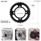 RUTU 428 76mm 37 Tooth Rear Sprocket