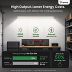 E2 LIGHTING 4ft LED Linear Shop Light, Emergency Battery Backup