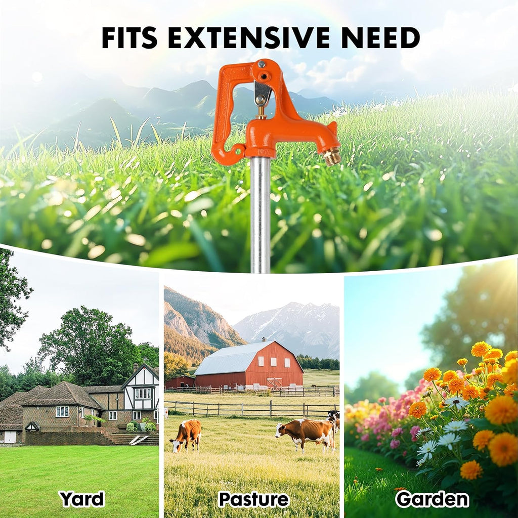 Frost Proof Yard Hydrant - Freeze-Free Outdoor Faucet for Garden, Farm & Irrigation, 3/4" Pipe Connection, 4.25ft