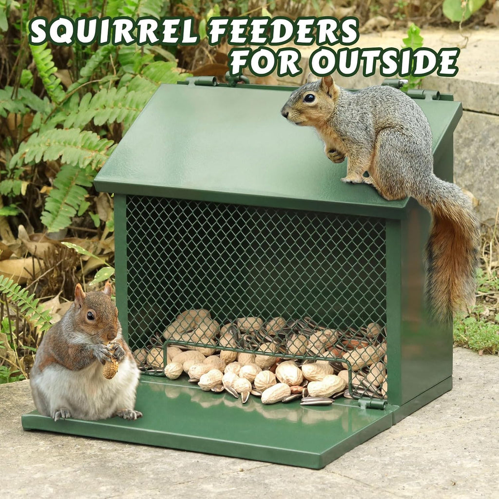Metal Squirrel Feeder, Squirrel Feeders for Outside