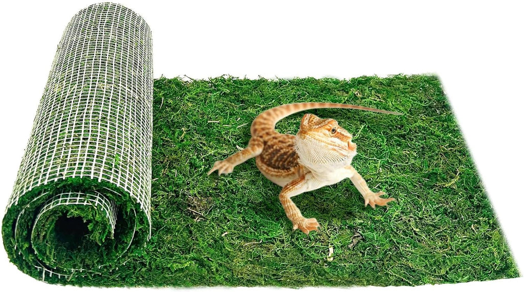 Reptile Carpet Cuttable Terrarium Mat Artificial Moss Reptile Liner Green Substrate Flooring Bearded Dragon Tank