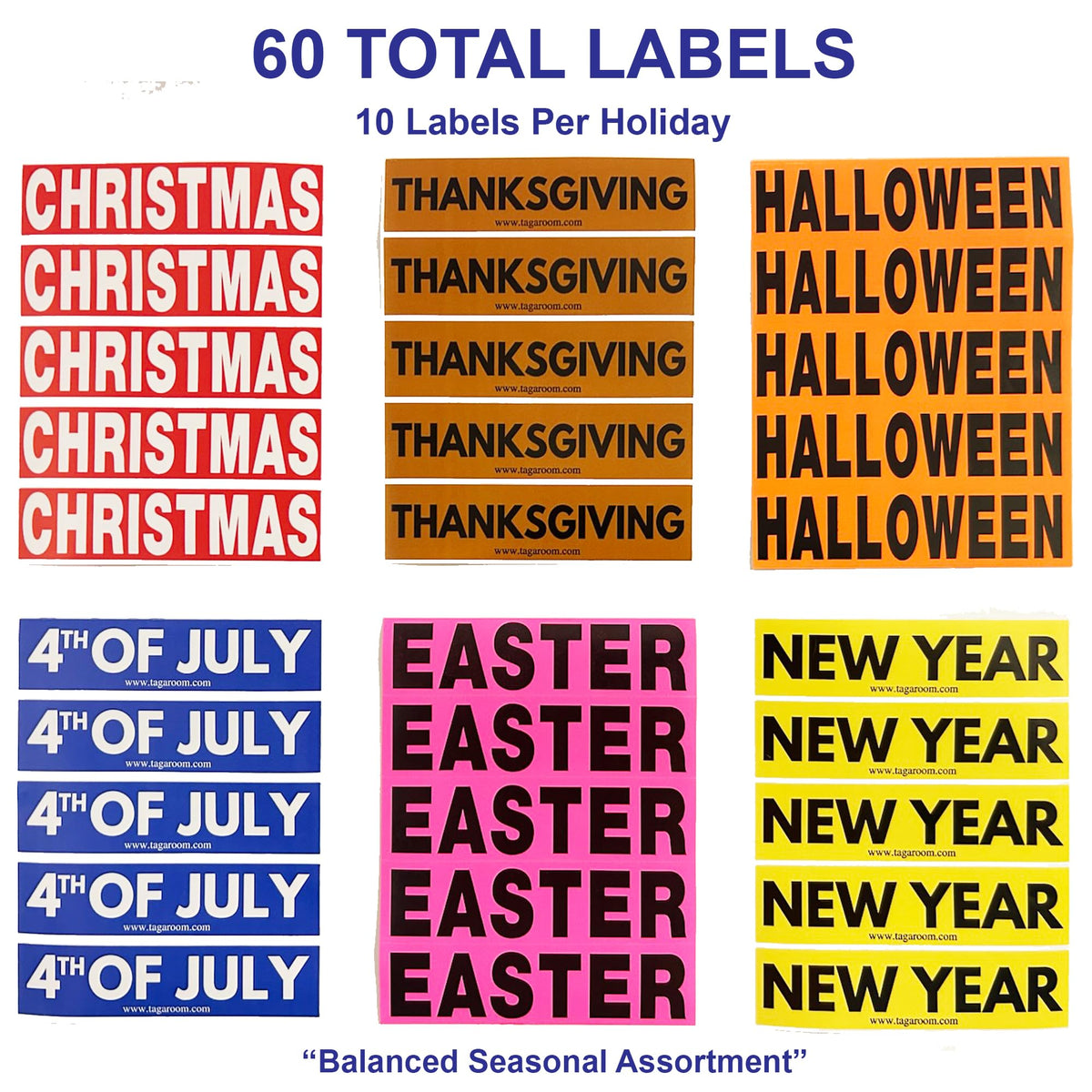 Holiday Color Coded Label Multi Pack (Multi Holiday)