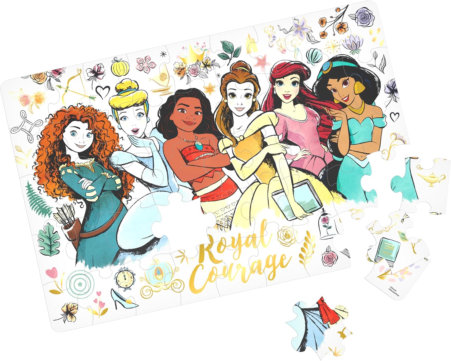 Disney Princess 46 Piece Floor Puzzle - Royal Courage