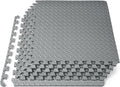 Exercise Puzzle Mat ½-inch, EVA Interlocking Foam Floor Tiles for Home Gym, Workout Equipment, Kids Play Areas, Grey