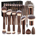 Makeup Brush Set 24 Pcs Double-ended Makeup Brushes Travel Make-up Brush for Liquid Foundation Powder Concealer
