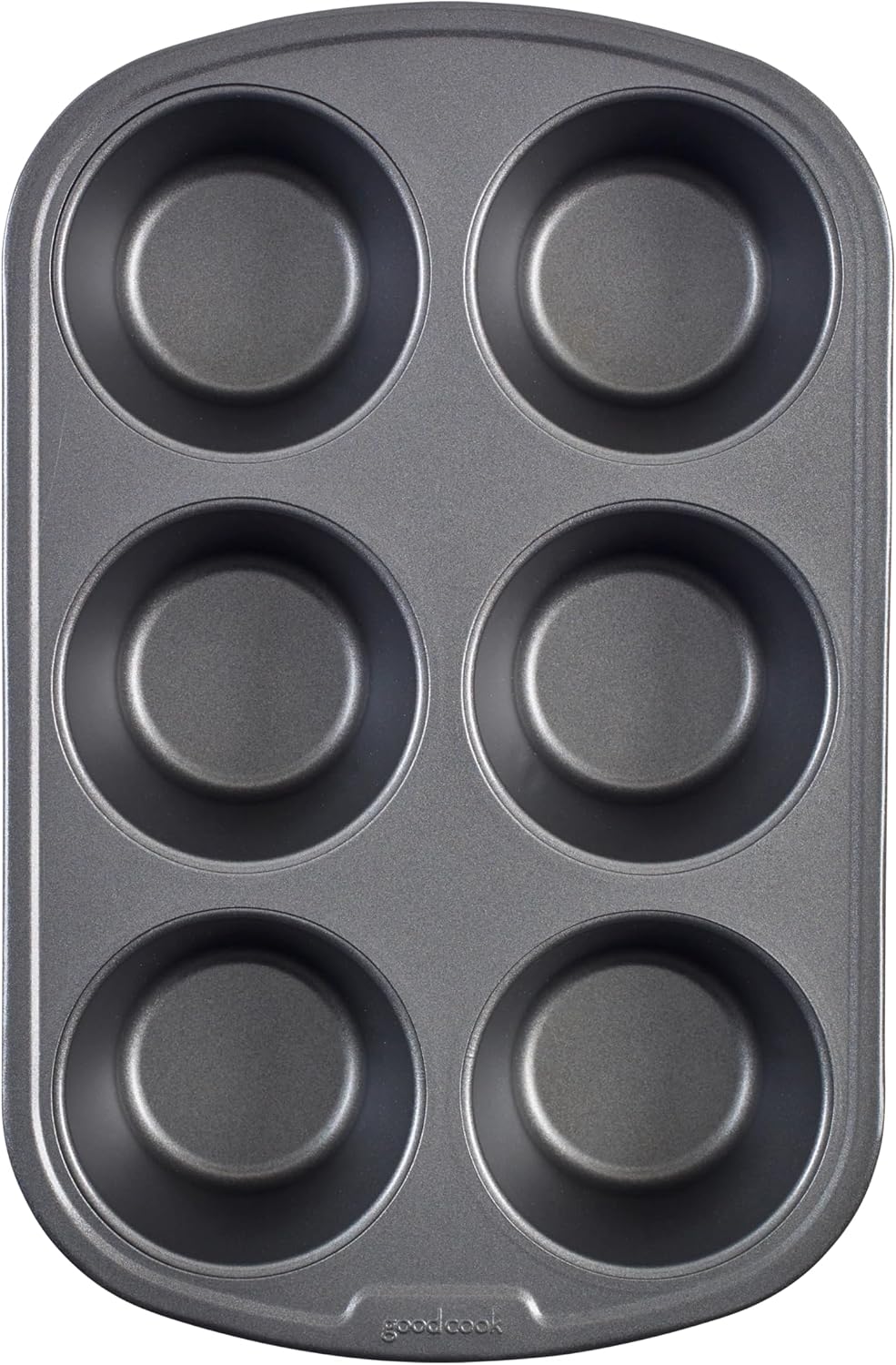 Everyday Nonstick Steel Jumbo Texas Muffin Pan, 6-cup, Gray